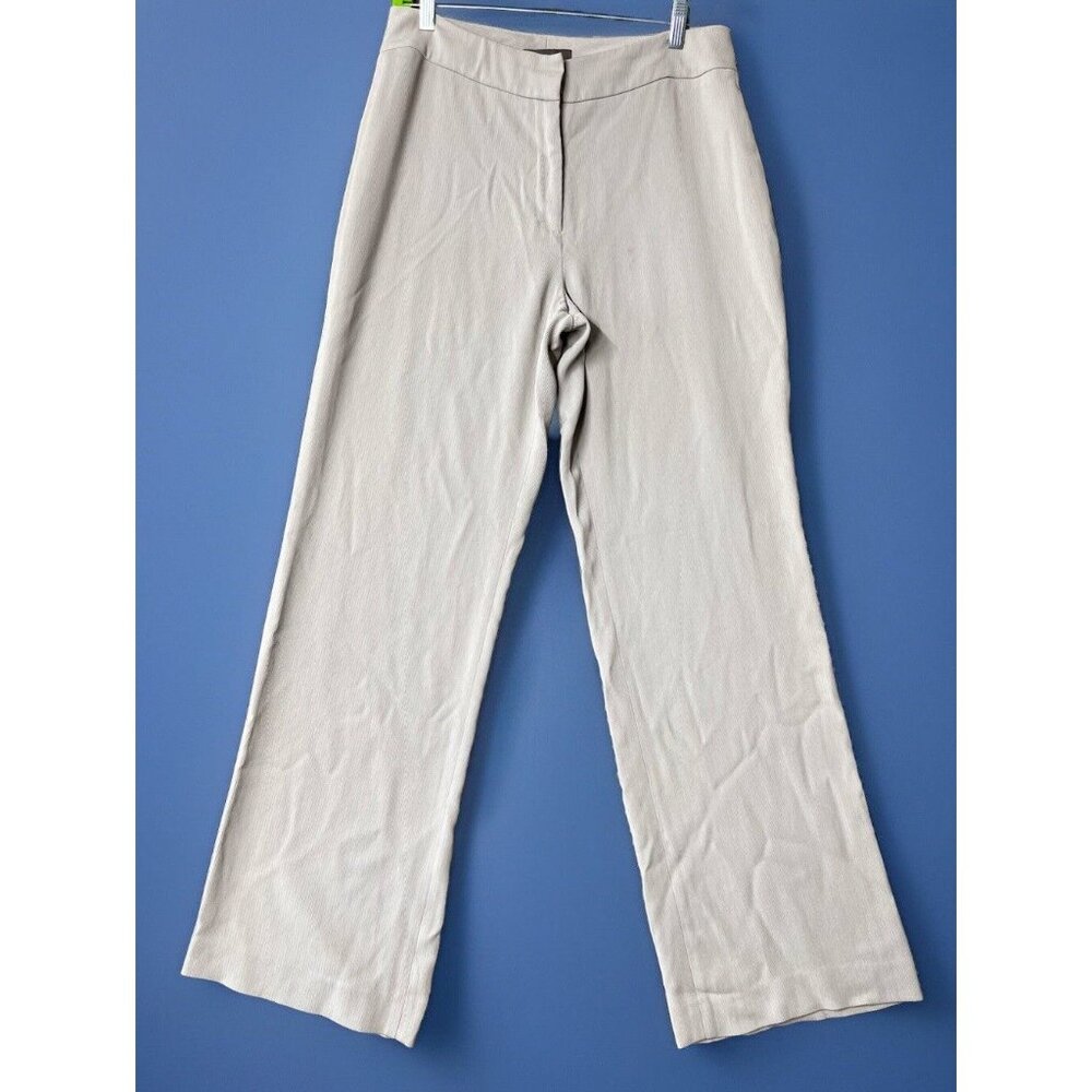 KENAR Wide Leg pants women's 10 Cream Beige Clasp dress‎ Business casual